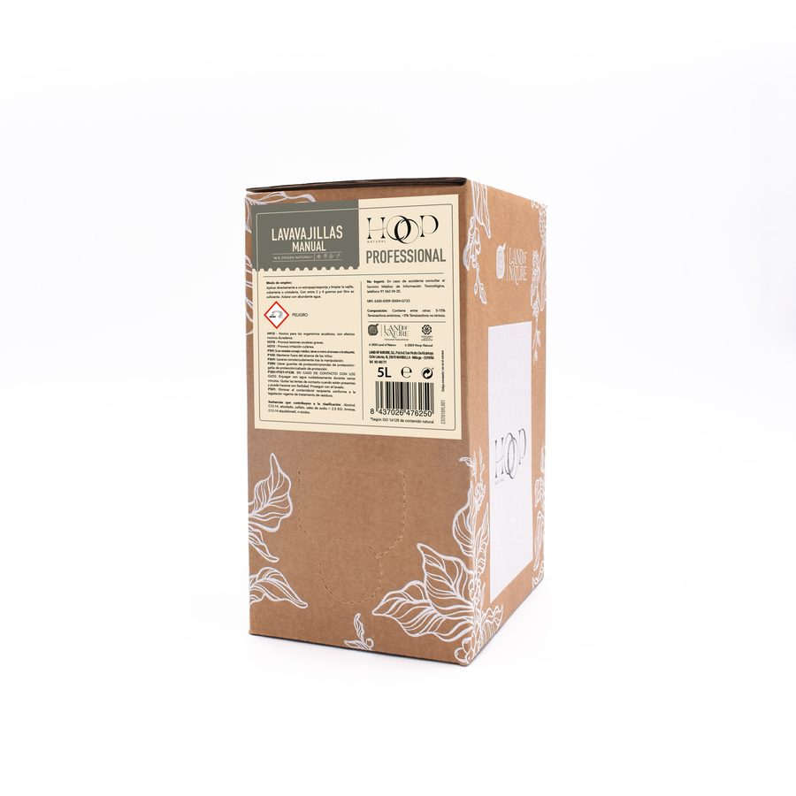 Hoop Natural Lavavajillas Manual Perfumado · Caja 10×Bolsa Dispensador carga 1.0